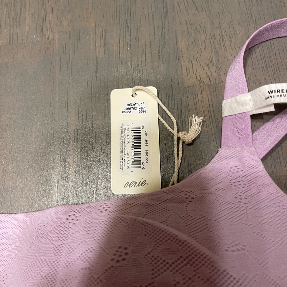 💜 NEW! • AERIE • Smoothez Bralette | Lilac | Large - Picture 3 of 6